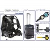 Aqua Lung Travel Package: Zuma BCD, Mikron Regulator, i300 2 Gauge Dive Computer Console, ABS Octopus & Mesh Duffel Bag