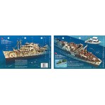 Vandenberg Bow in Key West, Florida (8.5 x 5.5 Inches) (21.6 x 15cm) - New Art to Media Underwater Waterproof 3D Dive Site Map