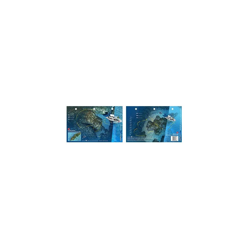 Marilyn`s Cut/Meadowsin Little Cayman, Cayman Islands (8.5 x 5.5 Inches) - New Art to Media Underwater Waterproof 3D Dive Site M