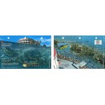 Old Swim Platform in Catalina Island, California (8.5 x 5.5 Inches) - New Art to Media Underwater Waterproof 3D Dive Site Map