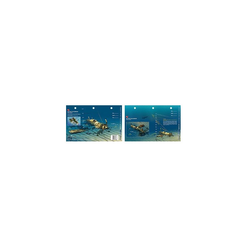 Corsair in Oahu, Hawaii (8.5 x 5.5 Inches) (21.6 x 15cm) - New Art to Media Underwater Waterproof 3D Dive Site Map