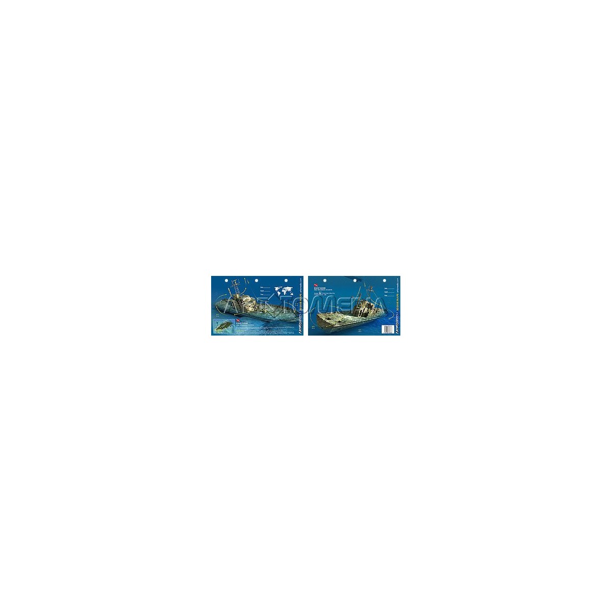 David Tucker in the Bahamas (8.5 x 5.5 Inches) (21.6 x 15cm) - New Art to Media Underwater Waterproof 3D Dive Site Map