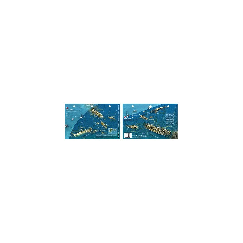 Rhone in British Virgin Islands (8.5 x 5.5 Inches) (21.6 x 15cm) - New Art to Media Underwater Waterproof 3D Dive Site Map