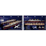 Titanic Deck in North Atlantic (8.5 x 5.5 Inches) (21.6 x 15cm) - New Art to Media Underwater Waterproof 3D Dive Site Map