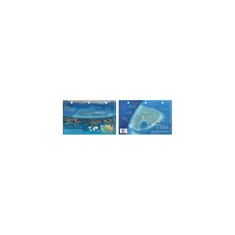 Sa`ab Abu Nuhas in the Red Sea, Egypt (8.5 x 5.5 Inches) (21.6 x 15cm) - New Art to Media Underwater Waterproof 3D Dive Site Map