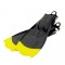 Hollis F1 "BAT FIN" Yellow Tip Vented Blade Open Heel Diving Fin